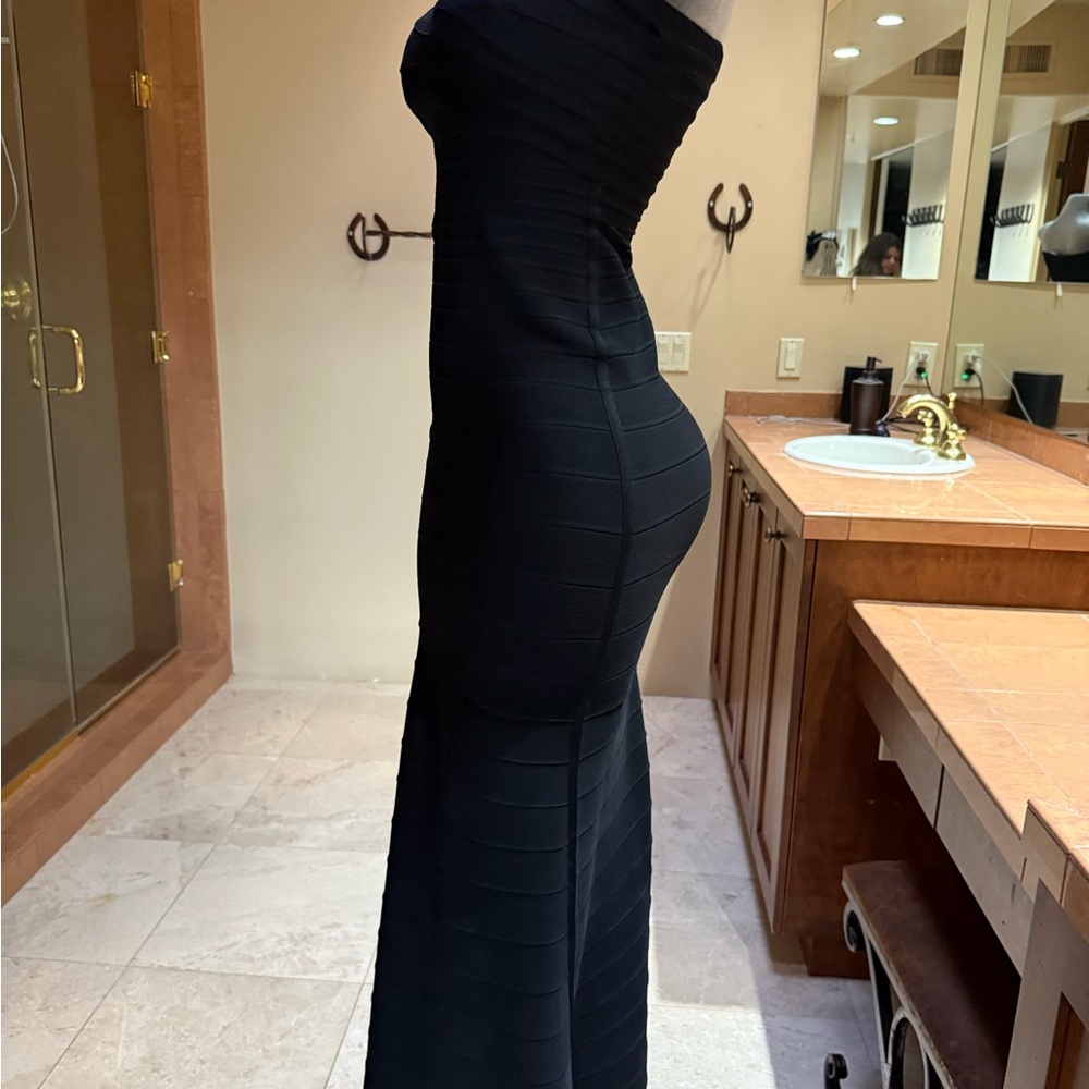 Herve Leger Black Strapless Dress